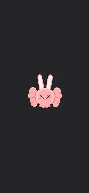 Kaws Inspired Pink Bunny Wallpaper Wallpaper