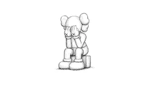 Kaws Passing Through Sketch Wallpaper