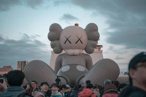 Kaws Pc Huge Inflatable Wallpaper