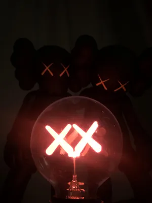 Kaws Red Light Bulb Wallpaper
