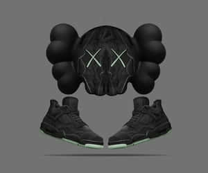 Kaws X Air Jordan Collaboration Sneakers Wallpaper