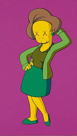 Kaws X The Simpsons: An Artful Crossover Wallpaper