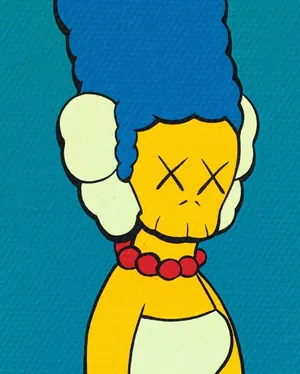 Kaws X The Simpsons Art Collaboration Wallpaper