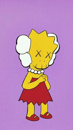 Kaws X The Simpsons Artwork Wallpaper