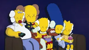 Kaws X The Simpsons Artwork Wallpaper