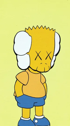 Kaws X The Simpsons Artwork Wallpaper