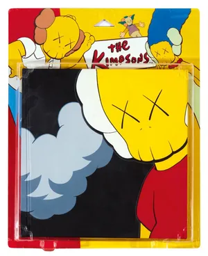 Kaws X The Simpsons Mashup Artwork Wallpaper