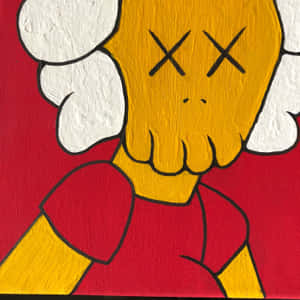 Kaws X The Simpsons Street Art Collaboration Wallpaper
