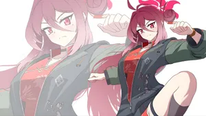 Kayama Reijo Dynamic Anime Pose Wallpaper