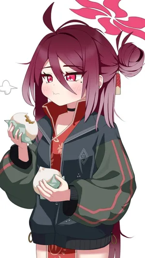 Kayama Reijo Eating Buns Wallpaper