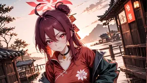 Kayama Reijo Sunset Scene Wallpaper