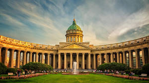 Kazan Cathedral In Saint Petersburg Wallpaper