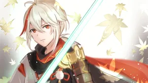 Kazuha Golden Maple Leaves Background Wallpaper