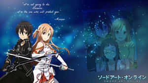 Kazuto Kirigaya, Also Known As Kirito, In An Action-packed Battle Scene. Wallpaper