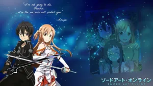 Kazuto Kirigaya, Also Known As Kirito, In An Action-packed Battle Scene. Wallpaper