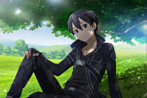 Kazuto Kirigaya In Action Wallpaper