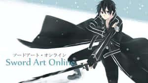 Kazuto Kirigaya Striking A Pose In A Virtual Reality Game Wallpaper