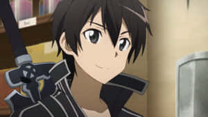 Kazuto Kirigaya Striking A Pose In His Virtual Avatar Wallpaper