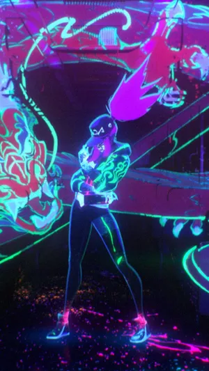 Kda Akali And Her Dragon Wallpaper