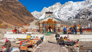 Kedarnath Badri Kedar Temple Market 4k Wallpaper