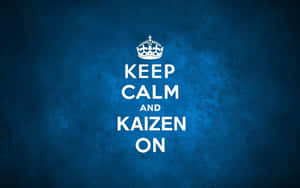 Keep Calmand Kaizen On Poster Wallpaper