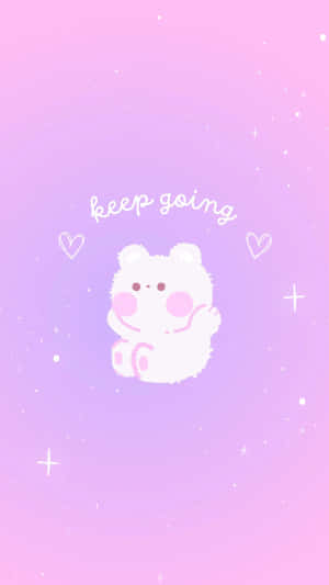 Keep Going Pink Purple Aesthetic Wallpaper Wallpaper