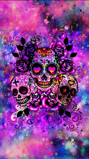 Keep In Touch With A Flavorful Flair By Using A Sugar Skull Phone! Wallpaper