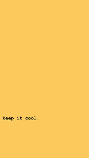 Keep It Cool Cute Pastel Yellow Wallpaper