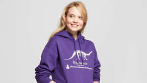 Keep Warm And Stylish With This Eye-catching Purple Sweatshirt. Wallpaper