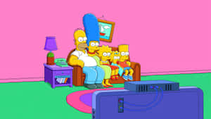 Keep Your Pc Secure And Fun With A The Simpsons-themed Wallpaper Wallpaper