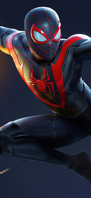 Keep Your Touch On The Marvel-ous Miles Morales With This Awesome Iphone Wallpaper Wallpaper