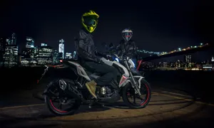 Keeway Motorcycle Parked On An Empty Street Wallpaper