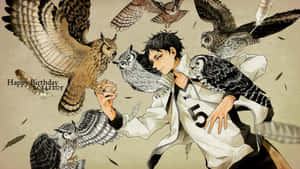 Keiji Akaashi - Intense Stare On The Volleyball Court Wallpaper