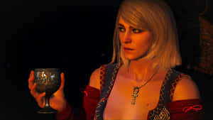 Keira Metz Holding Chalice Wallpaper