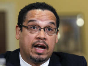 Keith Ellison Expressing His Views Wallpaper