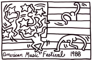 Keith Haring American Music Festival1988 Wallpaper