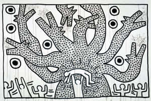 Keith Haring Inspired Artwork Wallpaper