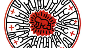 Keith Haring Radiant Baby Circle Art Wallpaper