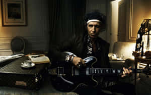 Keith Richards Guitar Hotel Room Wallpaper