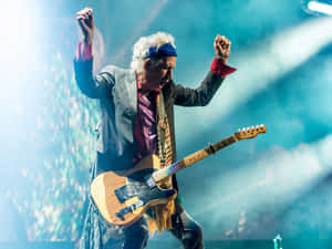 Keith Richards Guitar Performance Wallpaper