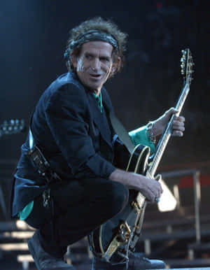 Keith Richards Guitar Performance Wallpaper