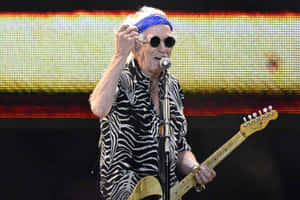 Keith Richards Performing Live Wallpaper