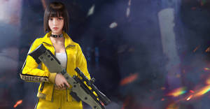 Kelly With Sniper Rifle Free Fire Desktop Wallpaper