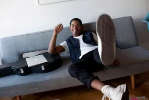 Kelvin Harrison Jr Relaxed At Home Wallpaper