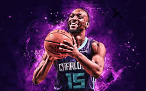 Kemba Walker Neon Purple Desktop Wallpaper