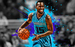 Kemba Walker Selective Color Splatters Wallpaper