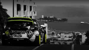 Ken Block Rally Carin Urban Setting Wallpaper