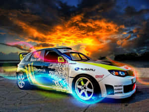 Ken Block Subaru Rally Carat Sunset Wallpaper