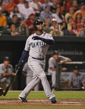 Ken Griffey Jr. During Baseball Game Wallpaper