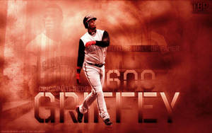 Ken Griffey Jr. Red-themed Poster Wallpaper